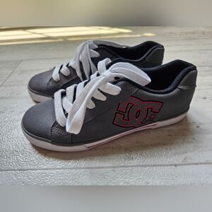 DC Women 9 Charlotte SE 303078 Gray Casual Shoe Skateboarding Leather Sneaker